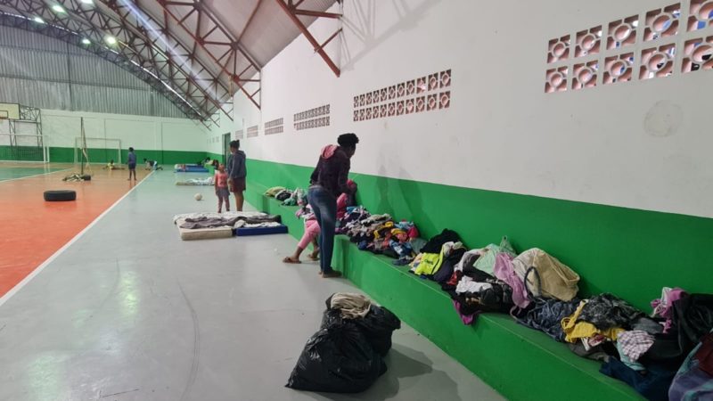 Mais de 20 pessoas foram acomodadas no abrigo emergencial em Camboriú – Foto: Prefeitura de Camboriú/Divulgação