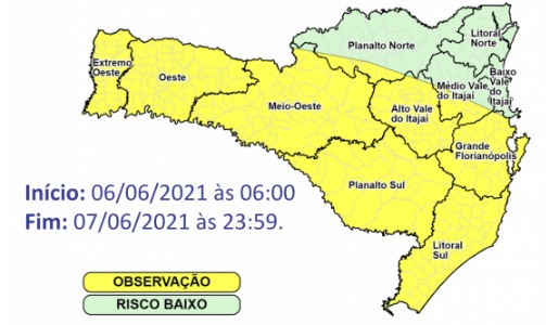 Alerta Defesa Civil – Foto: Defesa Civil/Divulgação/ND