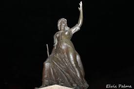 Anita em monumento na Laguna – Foto: Divulgação
