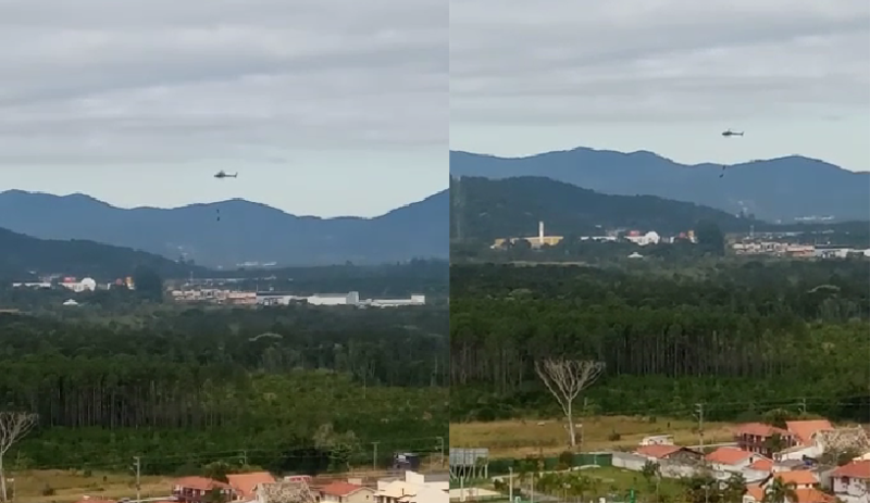 Arcanjo sobrevoou áreas do Norte da Ilha nesta sexta