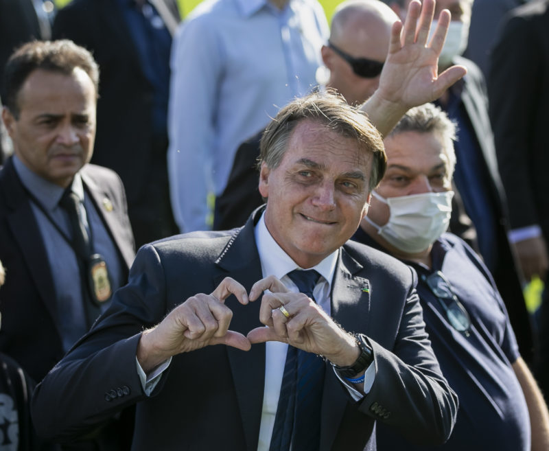 Durante visita em Chapec&oacute;, Bolsonaro passou pela&nbsp; Arena Cond&aacute; &mdash; Foto: Liamara Polli/Especial ND