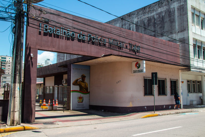1&ordm; Batalh&atilde;o de Pol&iacute;cia Militar de Itaja&iacute; – Foto: Arquivo/Bruno Golembiewski/ND