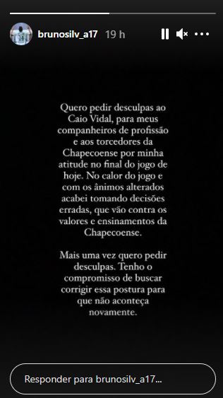 Bruno Silva Fala Sobre Episodio De Confusao No Fim Do Jogo Da Chapecoense Nd Mais