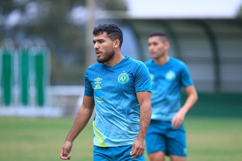 Bruno Silva fala sobre epis&oacute;dio de confus&atilde;o no fim do jogo da Chapecoense – Foto: M&aacute;rcio Cunha/Chapecoense/ND
