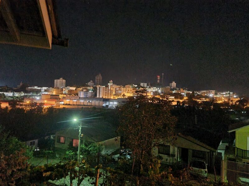 Por volta das 22h30 a energia na cidade de Caçador foi restabelecida depois de 95 horas – Foto: Marlise Groth Mem/Divulgação/ND