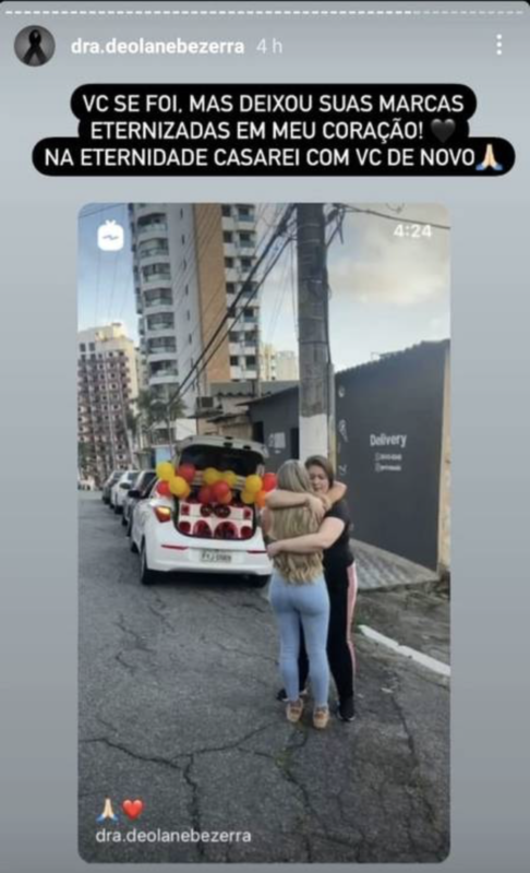 Deolane ficou emocionada com homenagem contratada por MC Kevin – Foto: Reprodução