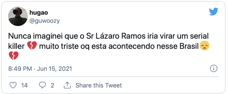 Lázarado Ramos: internautas flagram vacilo de apresentador – Foto: Reprodução