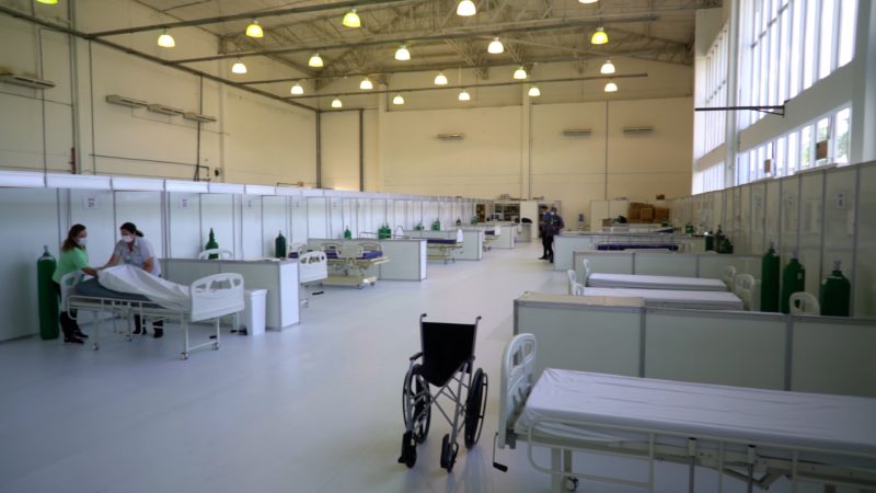 Centro de Combate &agrave; Covid-19 foi desativado ap&oacute;s queda no n&uacute;mero de interna&ccedil;&otilde;es – Foto: Prefeitura de Itaja&iacute;/Divulga&ccedil;&atilde;o