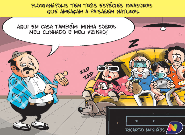 Charge de Ricardo Manhães, para o jornal ND