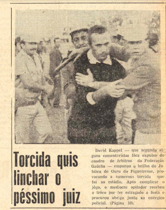 Figueirense e Hercílio Luz não terminou. O pau pegou e o juizão saiu escoltado pela Polícia Militar. – Foto: Acervo Jornal O Estado