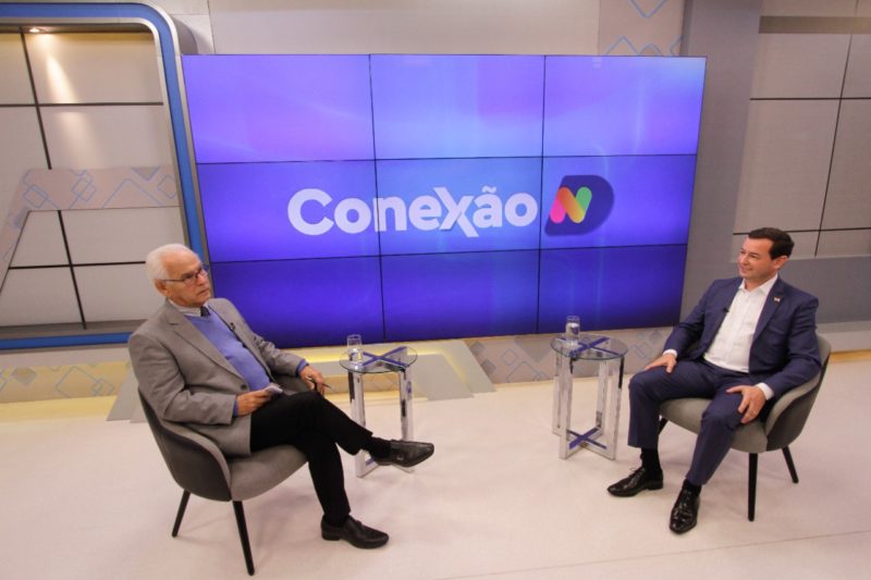 Paulo Alceu e Eron Giordani durante entrevista para o Conexão ND