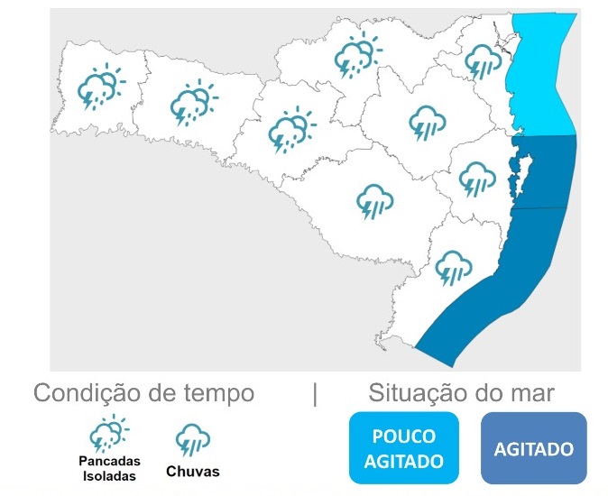 Defesa Civil alerta para condições do tempo desta quarta-feira – Foto: Defesa Civil/Divulgação/ND