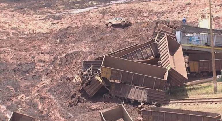 Rompimento da Barragem do Córrego do Feijão, em Brumadinho, deixou 270 mortos em janeiro de 2019 – Foto: Divulgação/ Record TV