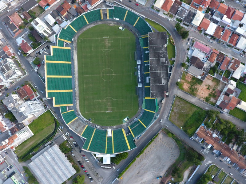 Estádio Orlando Scarpelli, casa do Figueirense, localizado no bairro Estreito. &#8211; Foto: Arquivo FFC/divulgação/ND