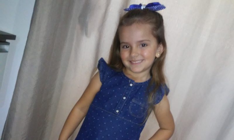 Evylin, de apenas 5 anos, foi morta neste sábado (12)