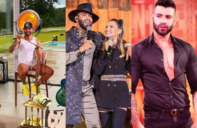 No dia 28 de março de 2020, Gusttavo Lima fez uma live histórica com cinco horas de duração. O cantor sertanejo foi um dos pioneiros do novo formato de shows, que virou uma febre na pandemia de Covid-19, por conta das restrições impostas por todas as políticas de isolamento social. No entanto, nesta sexta-feira (4), o artista apresentou a última delas. “Fiz muita coisa legal durante a pandemia, mas agora eu optei por não fazer mais lives. Eu quero focar nos projetos, me dedicar ao novo DVD e me empenhar nos meus próximos lançamentos”, disse o músico. Relembre tudo o que aconteceu nas apresentações online dele! – Foto: Reprodução/Instagram