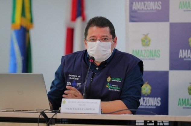 No dia 15, o secretário da Saúde do Amazonas, Marcellus Campêlo, prestará depoimento aos senadores. Como Campêlo está preso, os senadores ainda terão que determinar como será feita a oitiva do secretário. Assim como o governador Lima, ele também foi alvo da Operação Sangria, da Polícia Federal, que investiga suposta contratação fraudulenta para favorecer um grupo de empresários locais para construir um hospital de campanha. Lima nega as irregularidades – Foto: Diego Peres / Governo do Amazonas