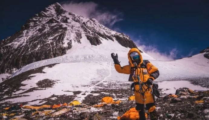 Aretha Duarte mais próxima de completar a missão do Monte Everest, no Nepal – Foto: Gabriel Tarso/ Divulgação