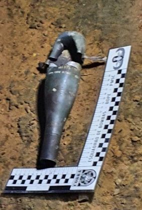 Granada encontrada em Forquilhinha – Foto: Polícia Militar/Divulgação