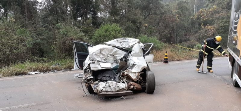 Acidente ocorreu na manhã desta terça-feira (1º). – Foto: Corpo de Bombeiros Militar/Divulgação /ND
