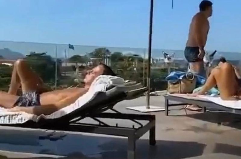 Governador João Doria no hotel do Rio de Janeiro em meio a turistas – Foto: Reprodução