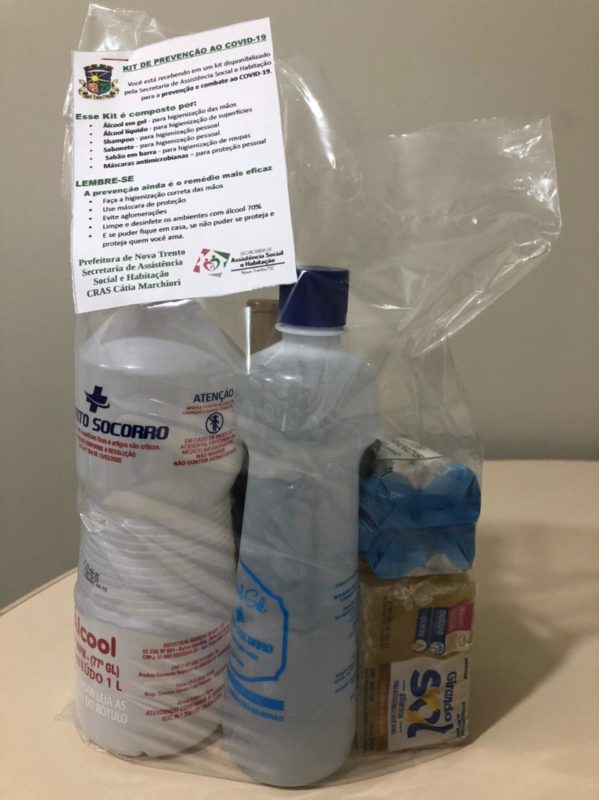kits para prevenir a contaminação por Covid-19