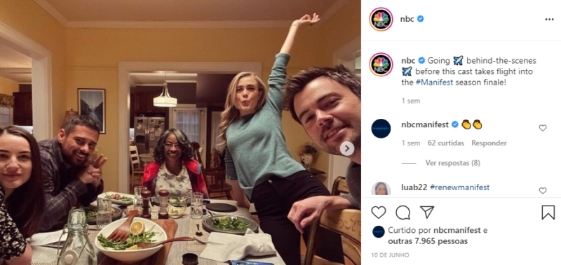 Atores de Manifest no encerramento das grava&ccedil;&otilde;es da 3&deg; temporada da s&eacute;rie – Foto: Reprodu&ccedil;&atilde;o/ND