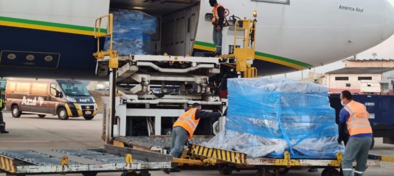 Chega ao Brasil 2&ordm; lote de vacinas da Janssen doadas pelos EUA – Foto: Minist&eacute;rio da Sa&uacute;de/Twitter/Reprodu&ccedil;&atilde;o
