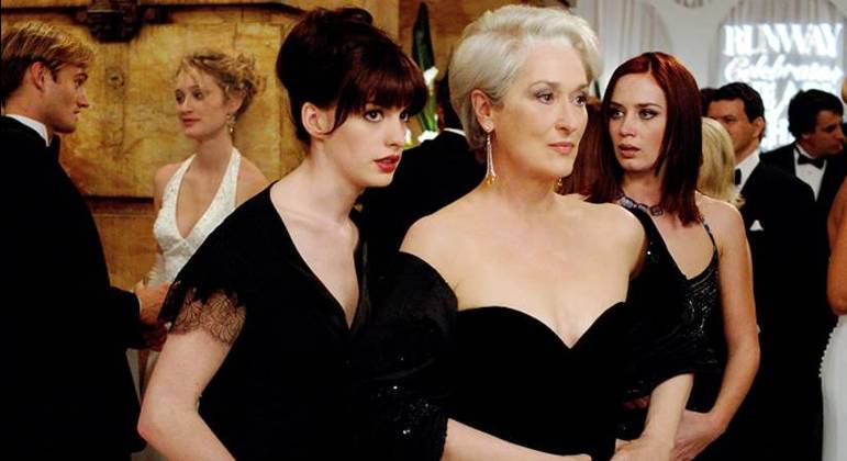 Anne Hathaway e Meryl Streep em O Diabo Veste Prada