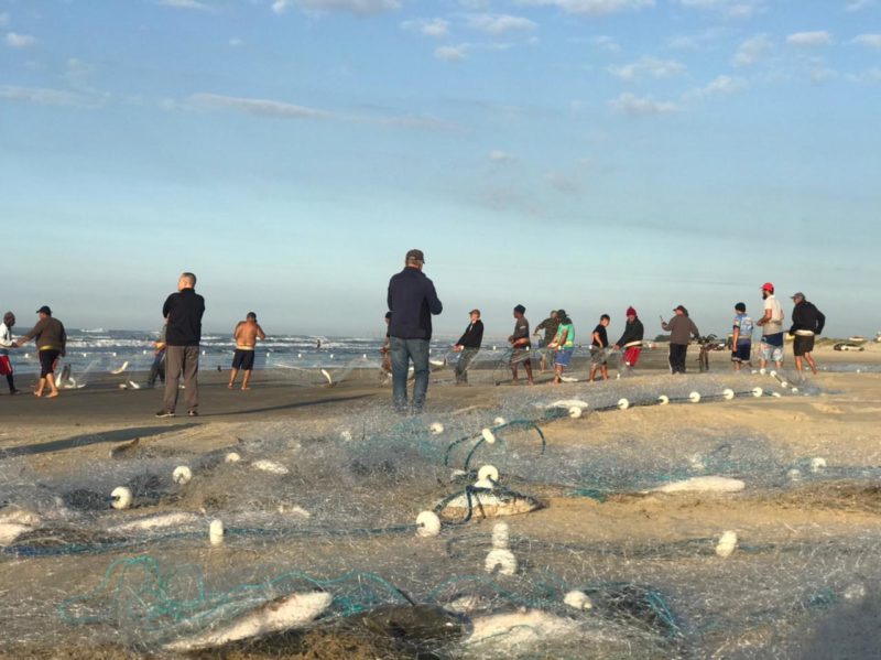 Pesca no Balneário Rincão nesta quinta – Foto: Karol Carvalho/NDTV