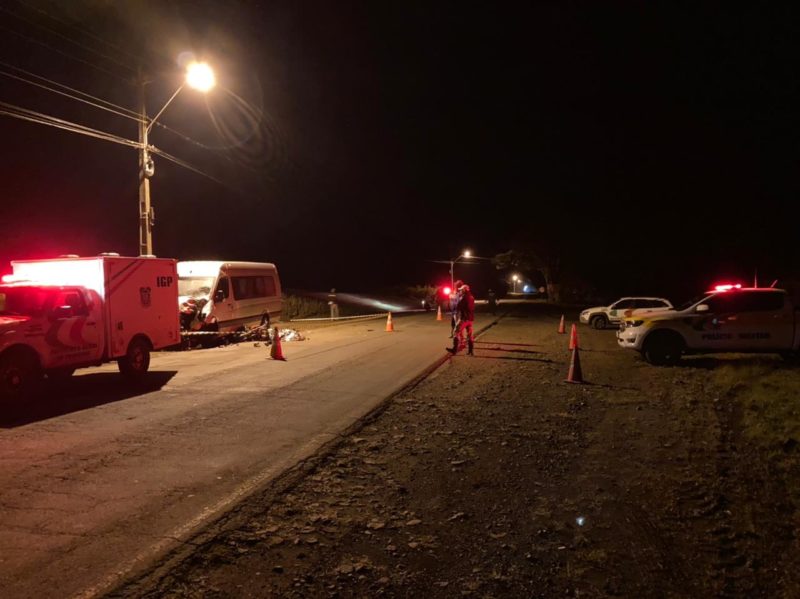 Motociclista morreu em acidente com van em Jaborá