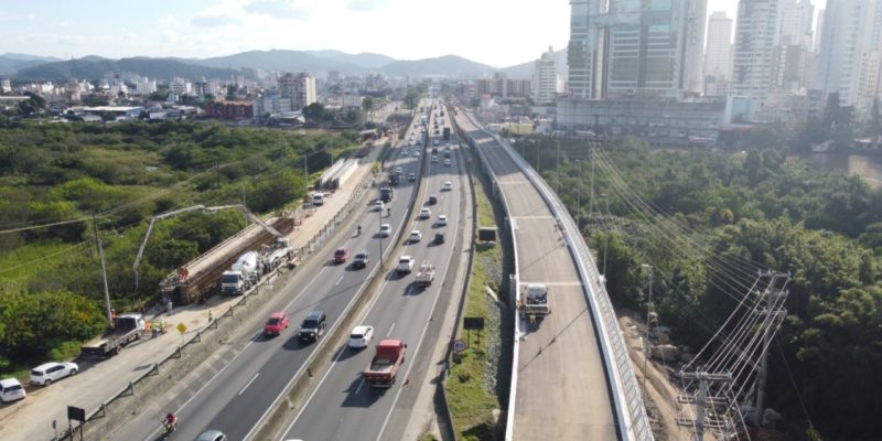 Ponte vai funcionar como novo acesso ao Centro e ao bairro da Barra, em Balneário Camboriú &#8211; Foto: Arteris/Divulgação