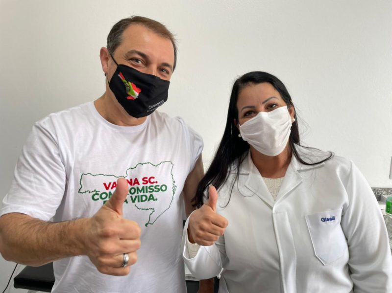 Governador Carlos Mois&eacute;s foi vacinado contra Covid-19 &nbsp;– Foto: Divulga&ccedil;&atilde;o/ND