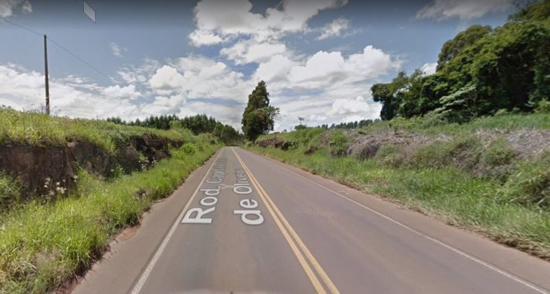 Batida entre moto e caminhão aconteceu na SC-116 entre Serra Alta e Saltinho – Foto: Google Street View/Divulgação/ND