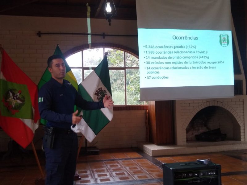 Coordenador da Guarda Municipal, Roger Lima observa o aumento de registros de casos em raz&atilde;o da pandemia – Foto: Carolina Debiasi/ND