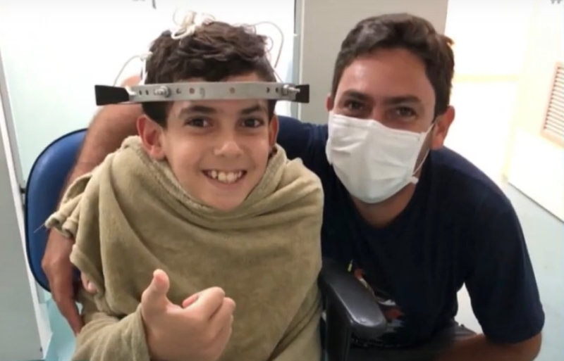 Segunda cirurgia é bem sucedida e menino Tiaroni deve receber alta nos próximos dias – Foto: Reprodução/NDTV RecordTV