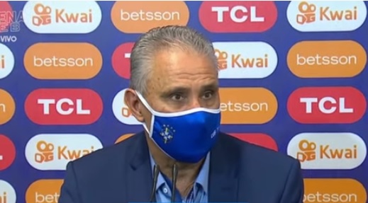 T&eacute;cnico Tite ap&oacute;s a vit&oacute;ria na estreia da Copa Am&eacute;rica diante da Venezuela neste domingo (13) – Foto: Reprodu&ccedil;&atilde;o/ Youtube