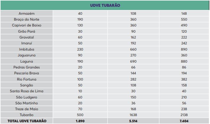 Vacinas distribuídas para a região de Tubarão – Foto: SES/Reprodução/ND