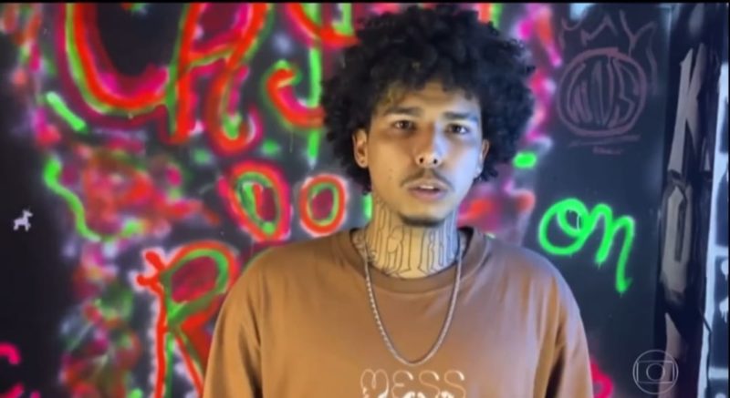 Wellington, conhecido como Blackout, levou um tiro de borracha no braço e foi agredido por policiais – Foto: Reprodução redes sociais