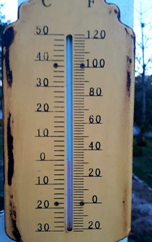 Termômetros de Ratones, em Florianópolis, chegam a 0ºC – Foto: Reprodução/NDTV RecordTV