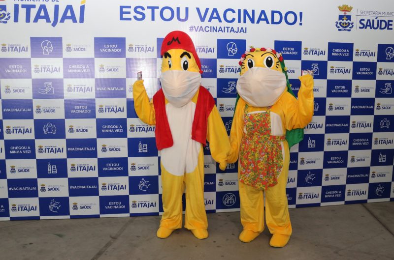 Mascotes do evento j&aacute; est&atilde;o vacinados para a 34&ordf; edi&ccedil;&atilde;o da Marejada – Foto: Prefeitura de Itaja&iacute;/Divulga&ccedil;&atilde;o