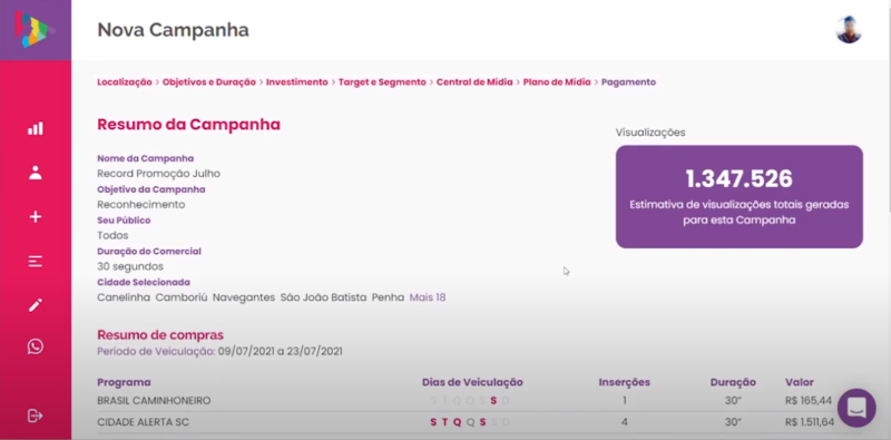 Confirme as informações e realize o pagamento – Foto: Divulgação/Cimtia Ads