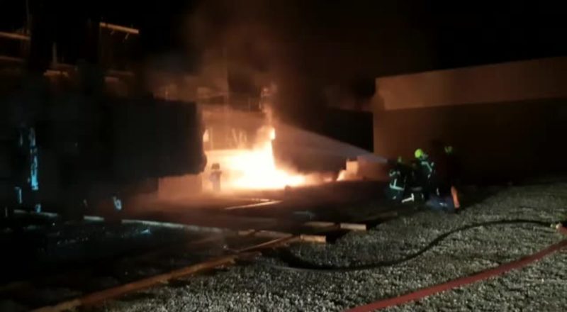 FRAME – Explos&atilde;o foi causada por ato de vandalismo – Foto: Corpo de Bombeiros/Divulga&ccedil;&atilde;o