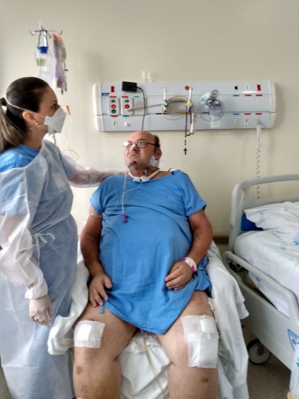 Marcos passou nove meses internado em um hospital de Joinville – Foto: Arquivo pessoal