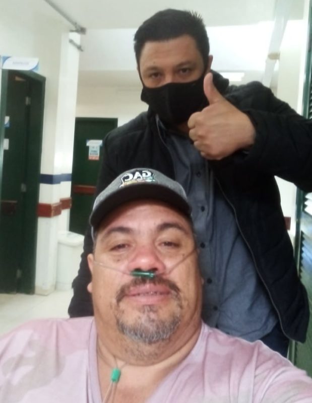 Jucemar acompanhou o irm&atilde;o durante a interna&ccedil;&atilde;o em Chapec&oacute;. – Foto: Arquivo Pessoal/Divulga&ccedil;&atilde;o