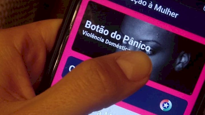 Vítima acionou o Botão do Pânico para alertar a polícia sobre perseguidor – Foto: Divulgação/PMSC/ND