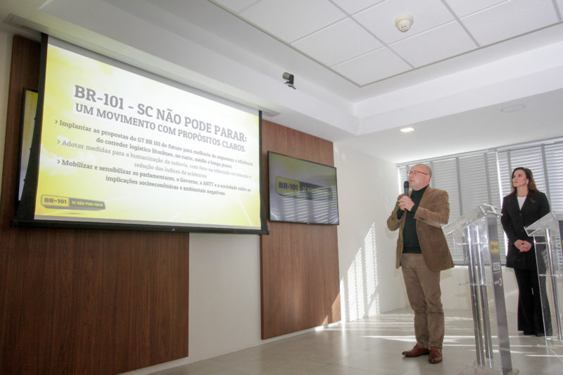 Para Marcello Petrelli, o jornalismo do Grupo vai se engajar para formar opinião dos catarinenses sobre a importância da rodovia e a necessidade de investimento federal – Foto: Leo Munhoz/ND
