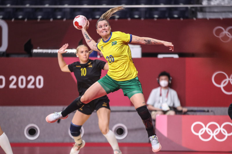 Brasil perde a segunda no handebol feminino – Foto: Gaspar Nóbrega/COB