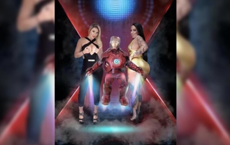 O Mini Homem de Ferro cercado por suas coadjuvantes – Foto: Divulga&ccedil;&atilde;o