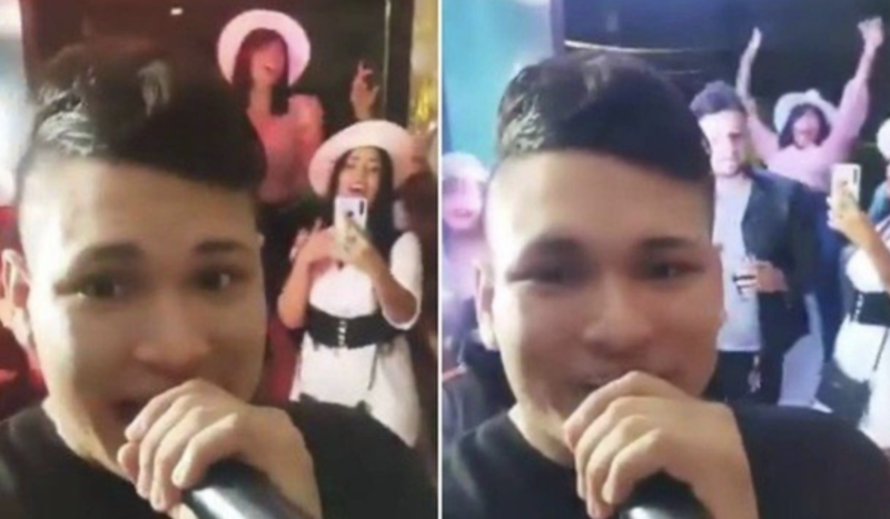 Animada, f&atilde; perde o equil&iacute;brio e cai da janela durante show em apartamento do cantor – Foto: Reprodu&ccedil;&atilde;o